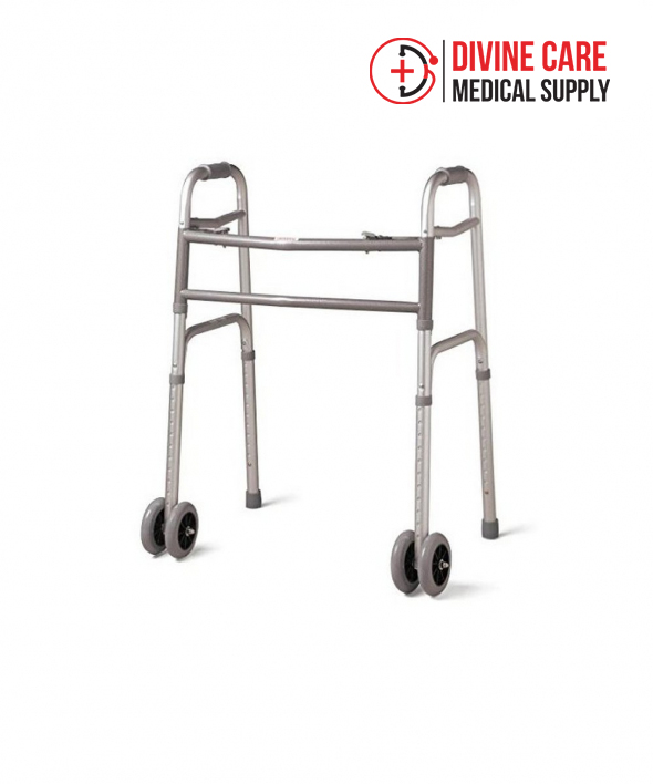 walker-heavyduty-folding-deluxe-2-button-front-5-wheels