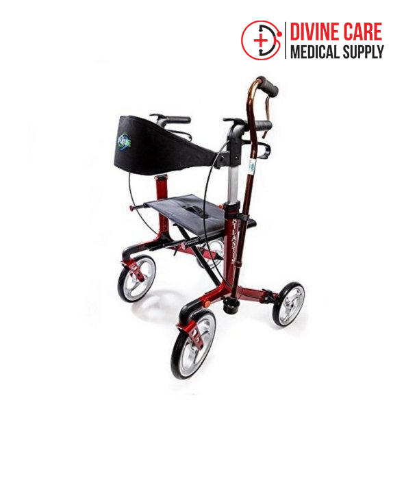 walker-rollator-atlantis-with-10-wheels-fold-up-removable-back-support-red